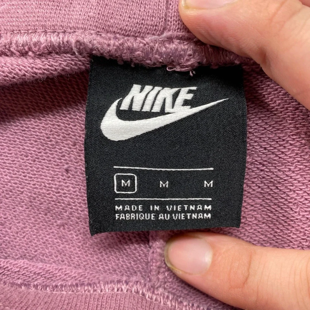 Nike Joggers Womens Medium Mauve Pink Logo Tape Side‎ Stripe Sweatpants